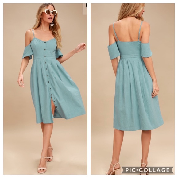 Lulus Dresses & Skirts - Lulus I’ve Got Love Off Shoulder Midi Dress S NWT